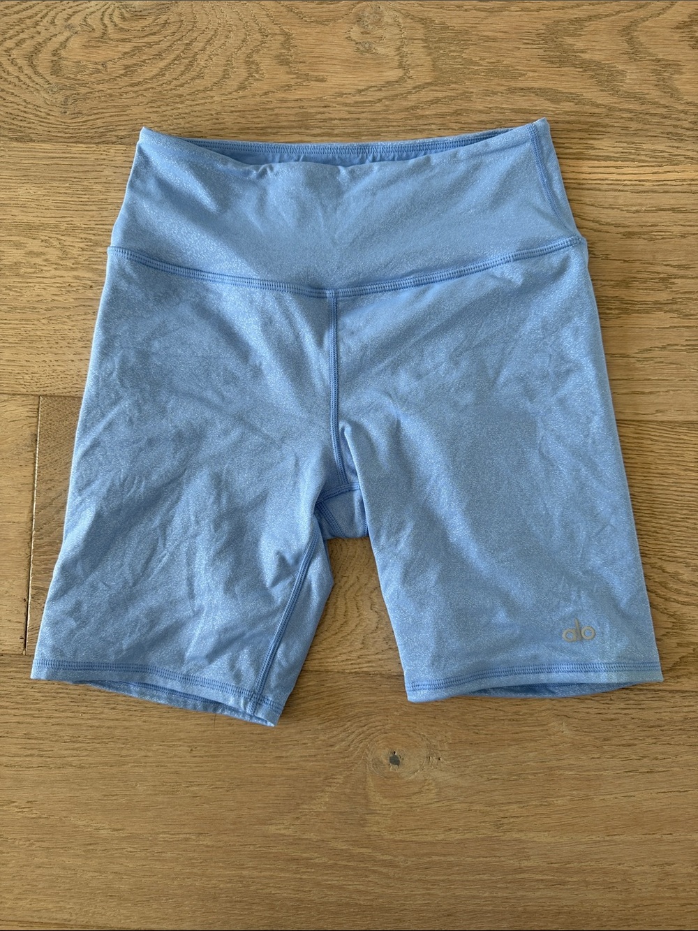 ALO Yoga Sky Blue High-Rise Bike Shorts